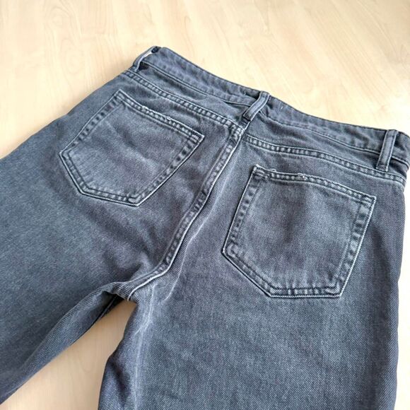 Zara Black Washed Slit Hem Jeans - Picture 6 of 7